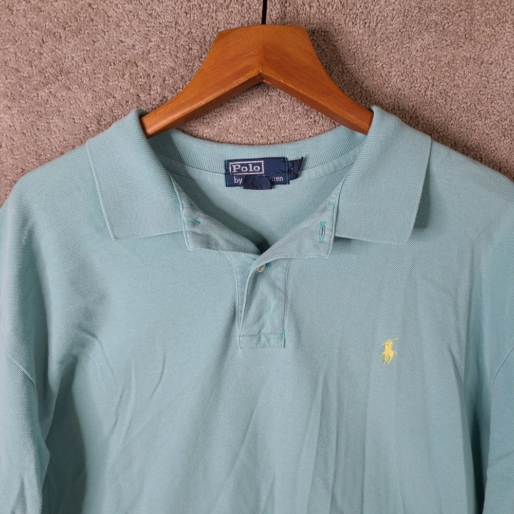 Polo Ralph Lauren Shirt Mens XXL Blue Polo Classic‎ Fit Cotton Short Sleeve